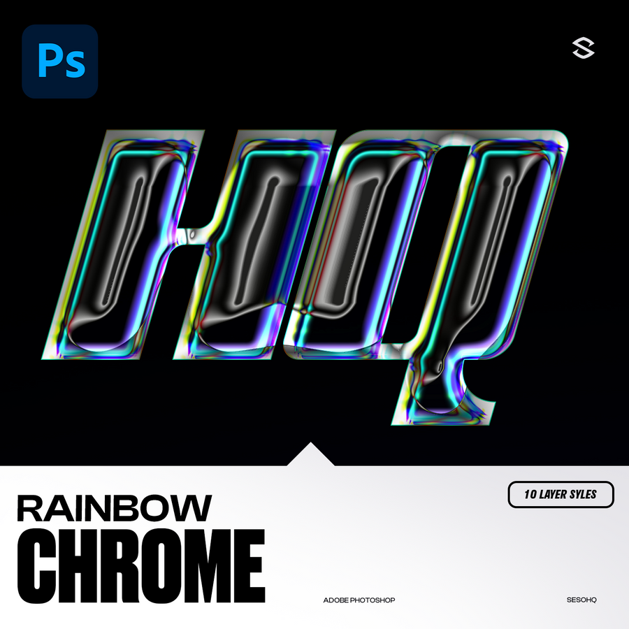 Rainbow Chrome — Photoshop Layer Styles