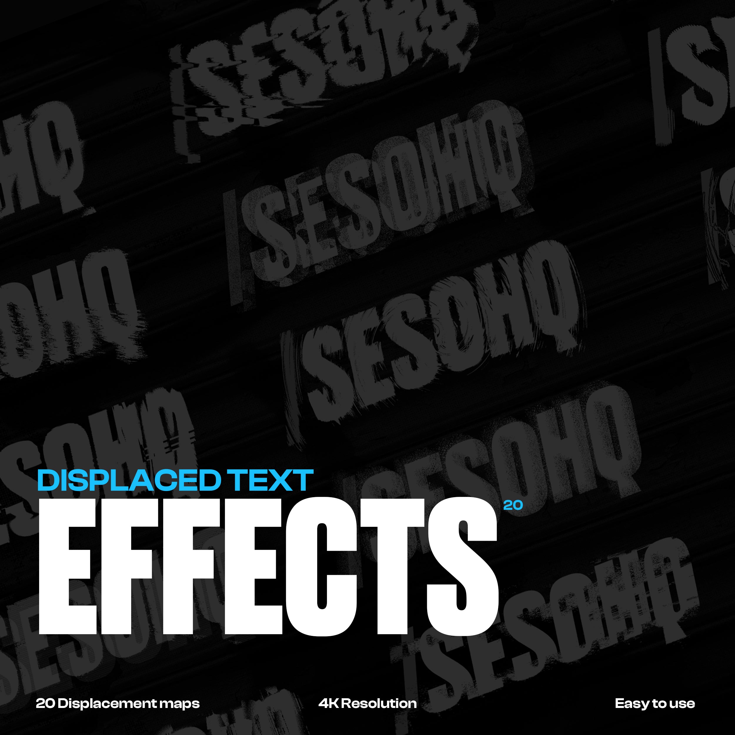 Displaced Vol.1 (Photoshop Text Effect Displacement Maps)