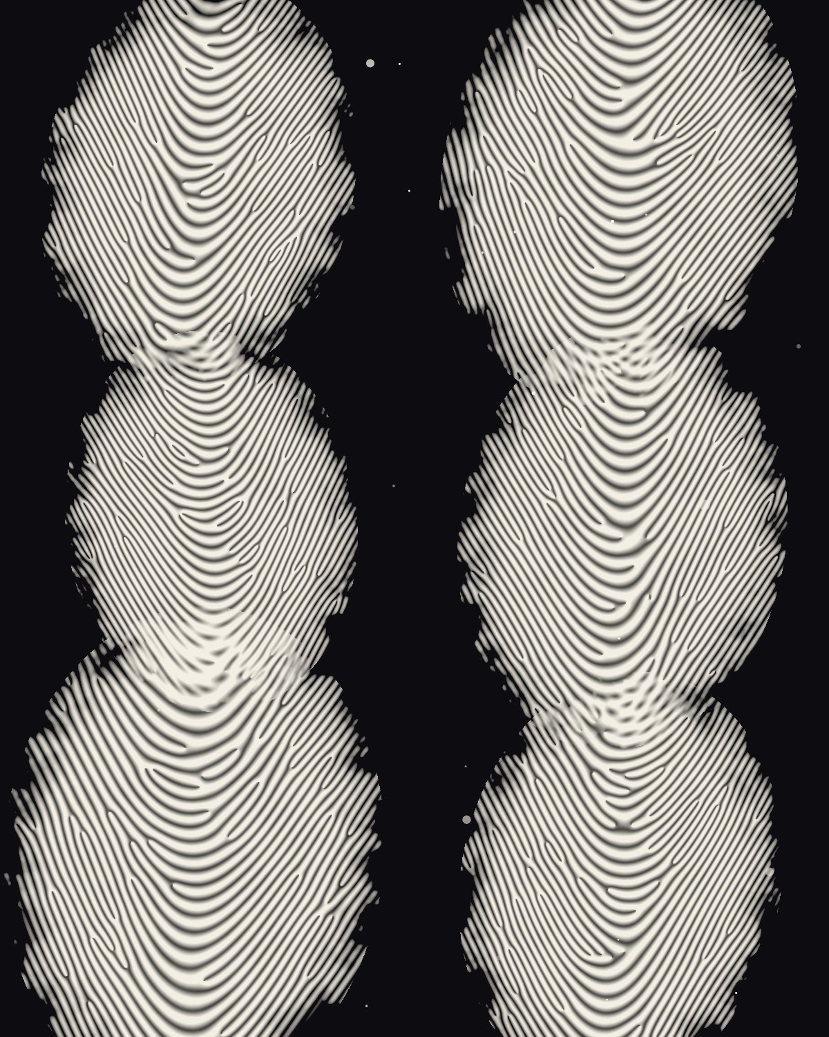 Fingerprint pattern made with the Fingerprints generator in Filter Archive (Arches preset)