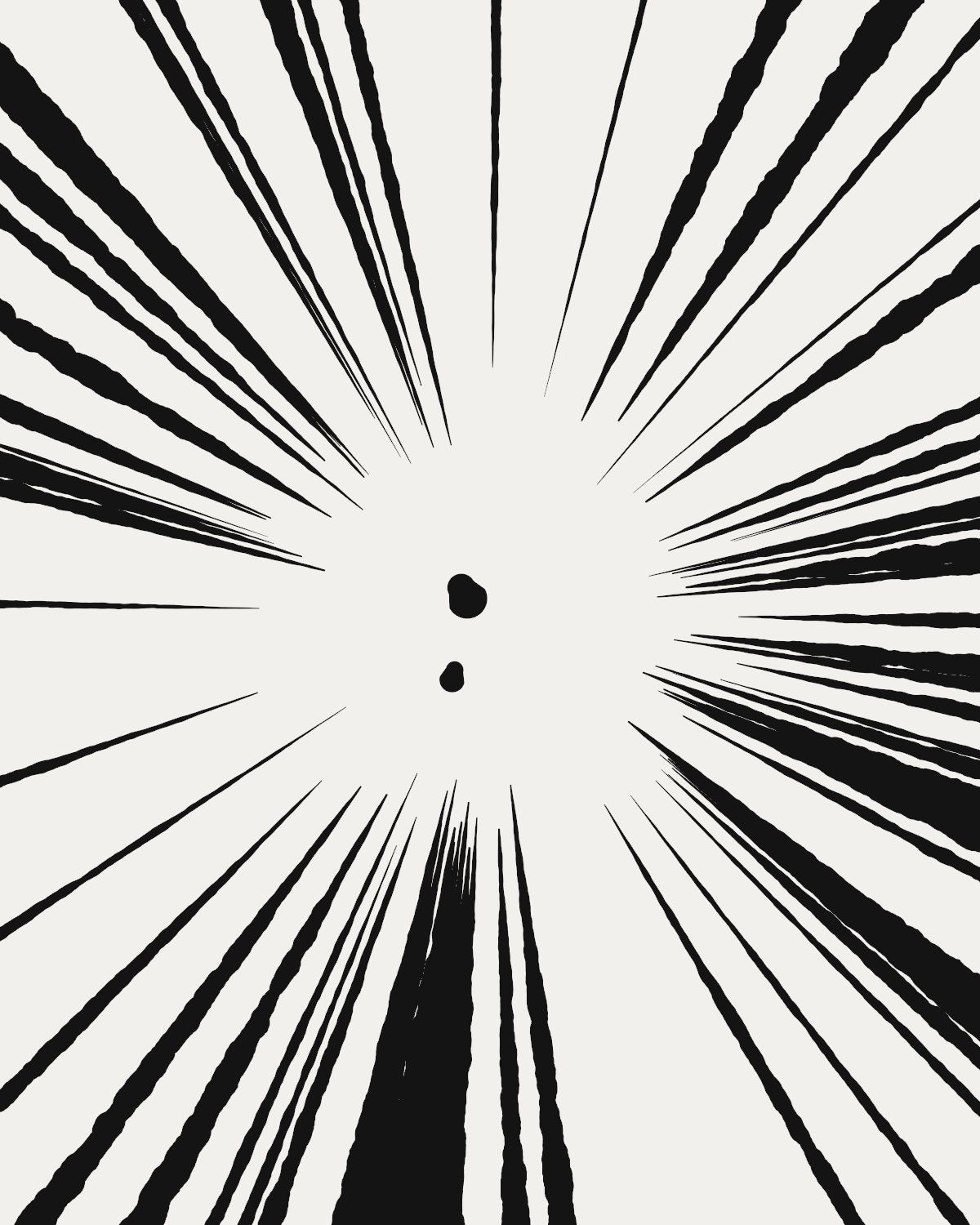 Speed lines background made with the Burst generator in Filter Archive (Manga Impact preset)