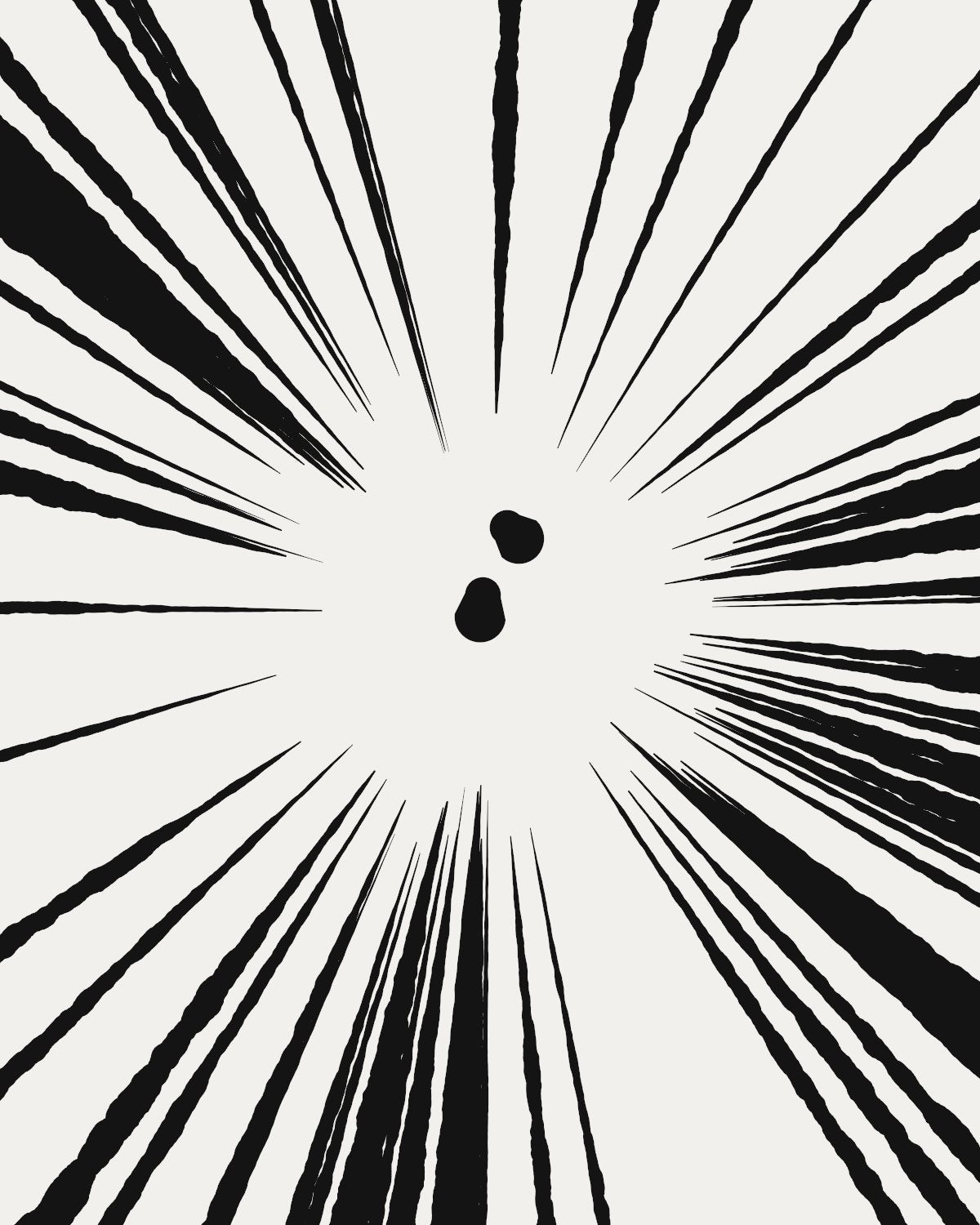 Speed lines background made with the Burst generator in Filter Archive (Manga Impact preset)