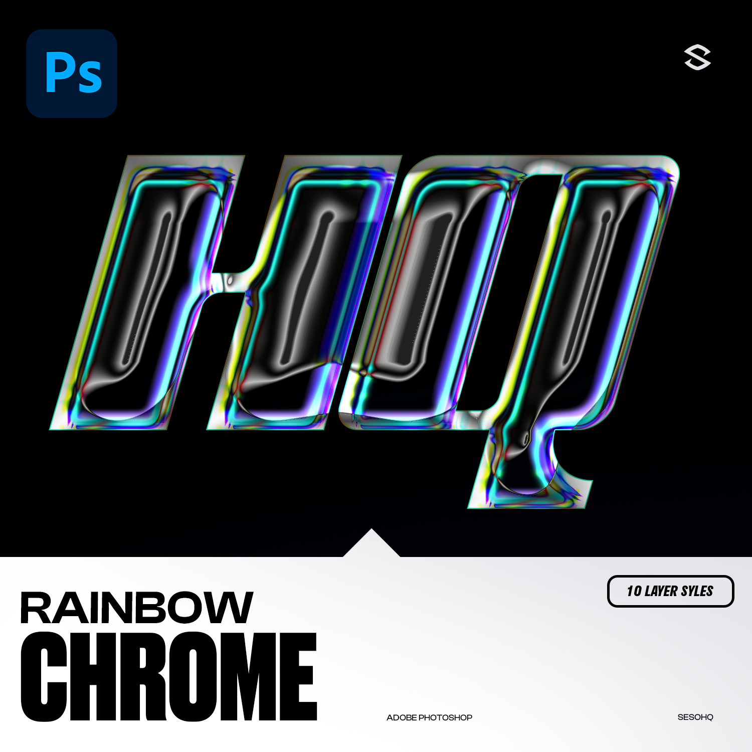 Rainbow Chrome — Photoshop Layer Styles